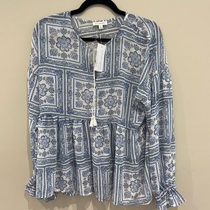NWT Ava Peasant Blouse